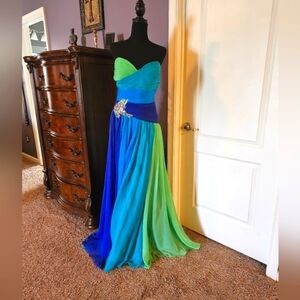Multi color gown dress